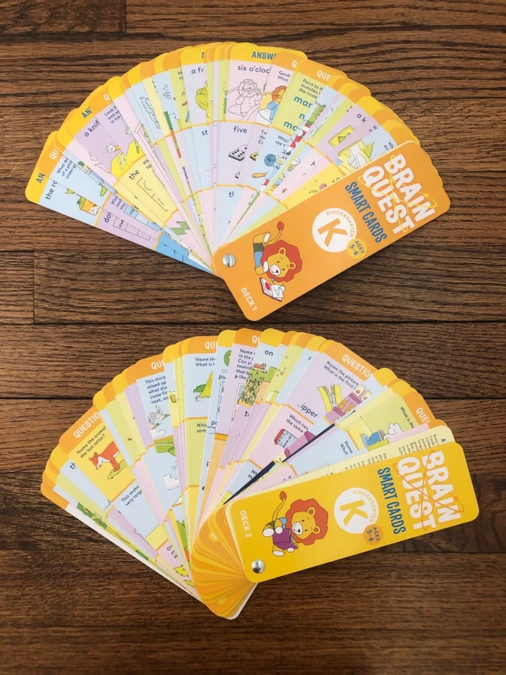 Brain Quest Question & Answer Cards,Preschool(Ages 4-5) & Kindergarten(Ages 5-6)